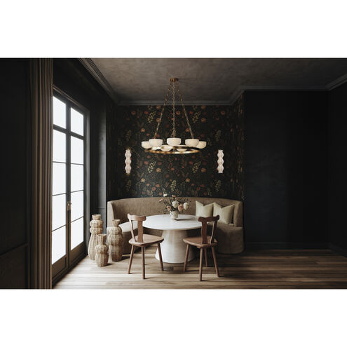 Caelum 9 Light 44.5 inch Patina Brass Chandelier Ceiling Light